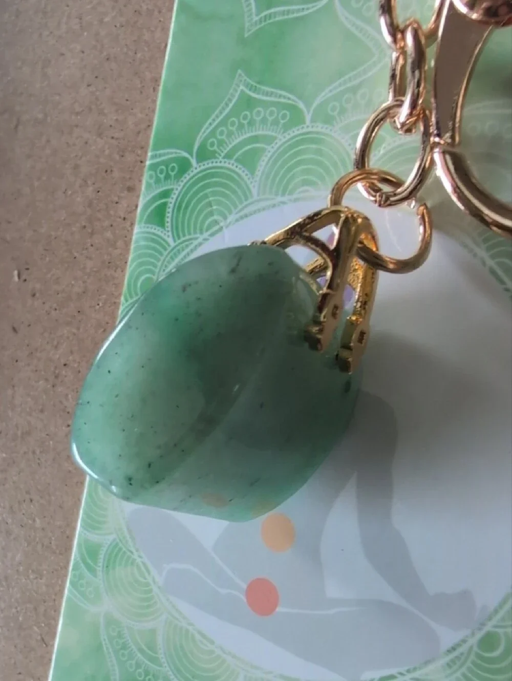 Jade Balance Green Jade Bag Charm Keychain